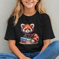 Red Panda Books Lover Reading Bookworm Graphic Youth