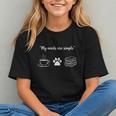 Simple Needs Coffee Paw & Books Reading Graphic Book Lovers Graphic Youth