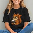 Squirrel Reading Book Lover Graphic Youth