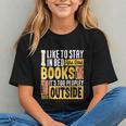 I Like To Stay In Bed And Read Books It's Too Peopley Outsid Graphic Youth