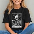 Tarot Card Shirt The Reader Tarot Skeleton Reading Book Graphic Youth