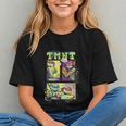 Teenage Mutant Ninja Turtles Retro Neon Comic Book Panels Graphic Youth