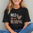 Wild About Reading Teacher Books Reader Lovers Leopard Zebra Graphic Youth