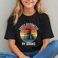 Women's Easily Distracted By Books Graphic Youth Women's Easily Distracted By Books Graphic Youth