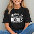 Women's Introverted But Willing To Discuss Books Graphic Youth