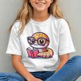 Adorable Book Lover Rattlesnake With Reading Glasses Cute Graphic Youth