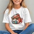 Adorable Book Lover Salmon With Reading Glasses Cute Graphic Youth