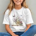 Book Flowers And Butterfly Beautiful Reading Reader Graphic Graphic Youth