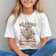 Book Lover Reading Bookish Floral Reading Powers Imagination Graphic Youth