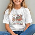 Book Lovers Winter Sleighing Through Stories Tee Premium Tri-Blend Graphic Youth