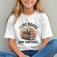I Like Books More Than People Glasses Graphic Youth