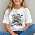Books Are My Therapy Bookworm Reading Graphic Youth