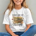 Books Are My Therapy Vintage Book Lover Daisy Art Graphic Youth Books Are My Therapy Vintage Book Lover Daisy Art Graphic Youth