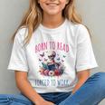 Born To Read Forced To Work Reading Skeleton Bookish Book Graphic Youth