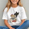 Cat And Books Flowers Reading Club Cat Lover Bookworm Graphic Youth Cat And Books Flowers Reading Club Cat Lover Bookworm Graphic Youth