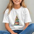 Christmas Tree Of Books Holiday Graphic Youth