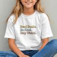 Classic Read Books Be Kind Stay Weird Positive Reader Premium Tri-Blend Graphic Youth
