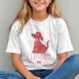 Clifford The Big Red Dog Pink Text With Bow Illustrated Book Graphic Youth