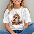 Cute Dog Beagle Reading Book Graphic Youth Cute Dog Beagle Reading Book Graphic Youth