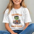 Cute Halloween Teacher Librarian Frankenstein Reading Books Graphic Youth