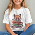 Cute Nerdy Fox Read Books Be Kind Stay Weird Book Club Premium Tri-Blend Graphic Youth