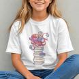 Cute Octopus Bookworm Fun Reading Tee For Book Lovers Graphic Youth