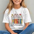 Cute Wildflower Book School Counseling Life School Counselor Graphic Youth