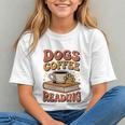 Dogs Coffee Reading Book Lover Graphic Youth Dogs Coffee Reading Book Lover Graphic Youth