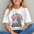 Easily Distracted By Books Read Goose Lover Bookworm Reading Graphic Youth