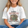 Easily Distracted By Cats And Books Vintage Graphic Youth Easily Distracted By Cats And Books Vintage Graphic Youth