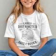 Easily Distracted By Cats And Books For Women Graphic Youth