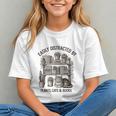 Easily Distracted By Plants Cats & Books Planting Gardening Graphic Youth