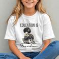 Education Is Freedom Teacher Women Books Black History Graphic Youth