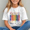 Equality Hurts No One LGBTQ Pride Books And Flowers Graphic Youth