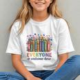Everyone Is Welcome Here Floral Book LGBT Pride Equality Graphic Youth