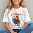 F-Caw-F Rooster F Awk F Chicken Coffee Romance Books Lover Graphic Youth
