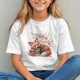 Fox And Book Lover Graphic For Women And Spring Pink Flower Graphic Youth