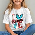 I Heart Books Love Reading Red And Stripe Animated Cat For Men Women Girls Kids Graphic Youth I Heart Books Love Reading Red And Stripe Animated Cat For Men Women Girls Kids Graphic Youth