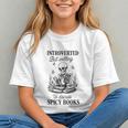 Introvert Read Spicy Books Lover Bookworm Skeleton Reading Graphic Youth