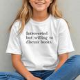Introverted But Willing To Discuss Books Graphic Youth Introverted But Willing To Discuss Books Graphic Youth