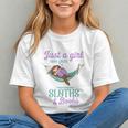 Just a Girl Who Loves Sloths And Books Graphic Youth