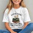 Love God Drink Coffee Read Books Lovers Jesus And Coffee Graphic Youth