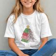 Oh What Fun It Is To Read Book Christmas Tree Premium Tri-Blend Graphic Youth