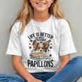 Papillon Dog Breed Life Is Better With Books And Papillons Graphic Youth Papillon Dog Breed Life Is Better With Books And Papillons Graphic Youth