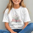 Quote New Chapter Begins Retired 2025 Floral Open Book Graphic Youth Quote New Chapter Begins Retired 2025 Floral Open Book Graphic Youth