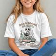 Read Books Be Kind Stay Weird Skeleton Reading Book Lover Graphic Youth