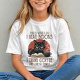 i Read Books And i Know Things Cat Reading Coffee Graphic Youth