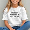 Read Books Lift Weights Fight Fascists Premium Tri-Blend Graphic Youth