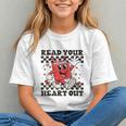 Read Your Heart Out Teacher Valentines Book Lover Graphic Youth