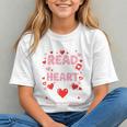 Read Your Heart Out Valentine Reading Book Lover Teacher Premium Tri-Blend Graphic Youth